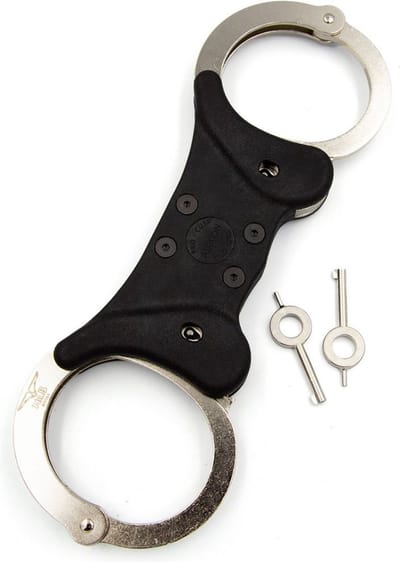 Mister B Cuffs - Double Lock Rigid Steel Politiehandboeien