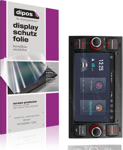dipos – 2x Beschermfolie geschikt voor Xtrons PX72QSFBL 7 Zoll | Krasbestendige & heldere Screenprotector Ultra-Thin