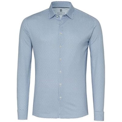 Desoto Overhemd Allover Mini Fantasy Circles Blauw / male
