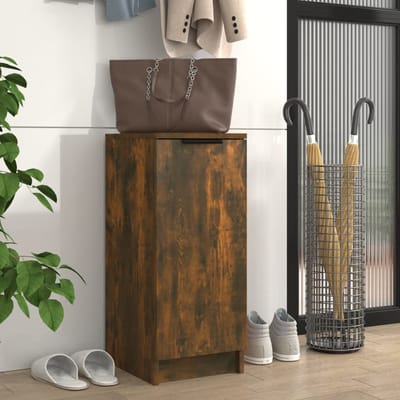 vidaXL - Schoenenkast - 30x35x70 - cm - bewerkt - hout - gerookt - eikenkleurig