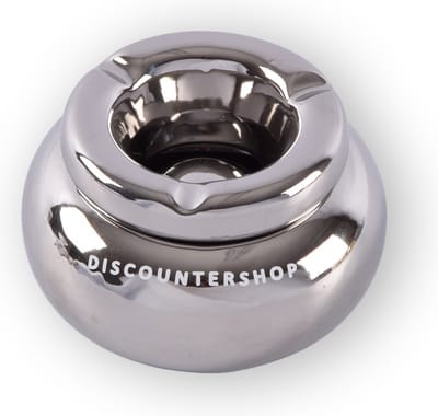 Discountershop Dolomiet Stormasbak - Zilverkleurig - Diameter: 11cm Hoogte: 6cm – Ideaal als Paasdecoratie & Kerstdecoratie – Stijvolle Tafelaccessoires