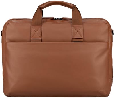 JOST Leren laptoptas business tas met laptopvak Tromsoe Business Bag Cognac Lichtbruin