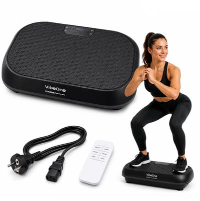 Eurocatch VibeOne Fitness Trilplaat - Vibratieplaat met Afstandsbediening - 120 Trainingsniveaus - Full Body Workout - Voor Spiertraining en Vetverbranding Thuis