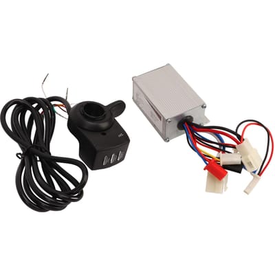 Ensemble Contrôleur de Vélo Électrique 24V 250W Accélérateur au Pouce pour Scooter Électrique Moteur CC black