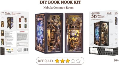 BOOK NOOK KIT - DIY - Nebula Common Room - 350pc + LED Light