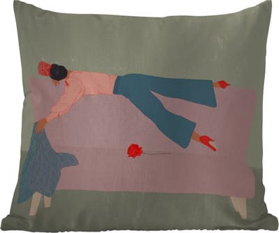 Sierkussen Buiten - Vintage - Vrouwen - Design - 60x60 cm - Weerbestendig