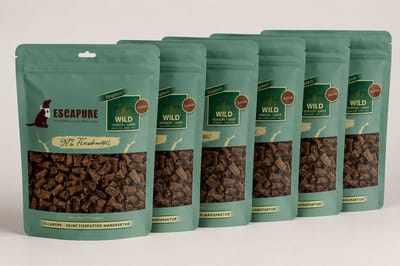 6 X Soft Snack Wild - Graanvrije hondensnack – zachte hondensnoepjes met wild - snack voor gevoelige honden