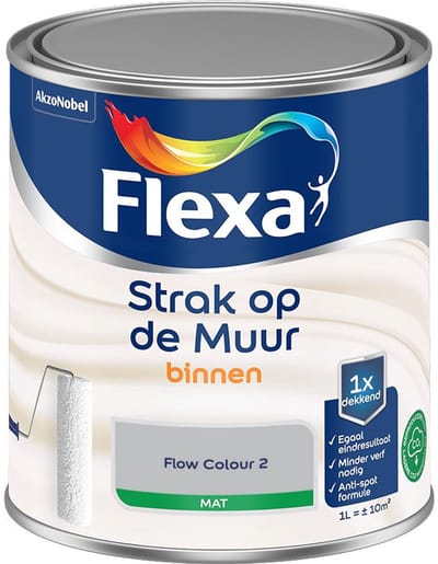 Flexa - Strak Op De Muur Binnen Mat - Flow Colour 2 - Mengverf - 1 L