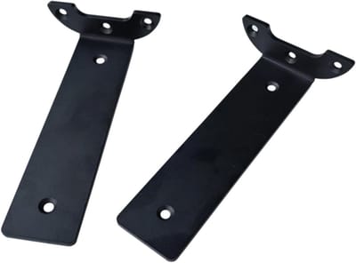 Wandplank Beugels - Planksteunen L-vorm - Doe-het-zelf Planken - Verborgen Ontwerp - 15 cm - Zwart