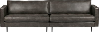 WOOOD Rodeo Classic 3-Zits Bank - Recycle Leer - Zwart - 83x275x88