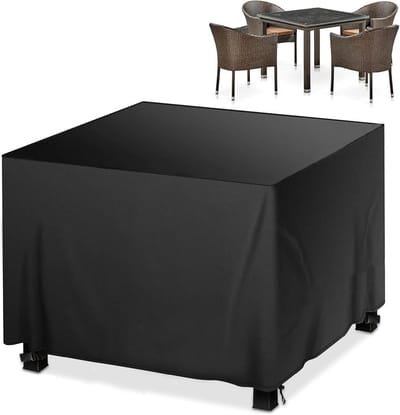Tuinmeubelhoes 200 x 200 x 85 cm van 420D Oxford, Waterdicht, Winterbestendig, UV-Bescherming, Beschermhoes voor Tuinmeubelen