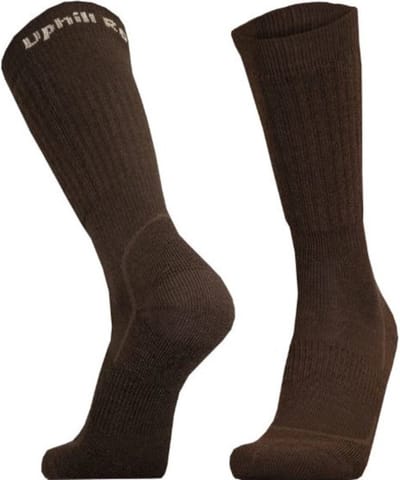 Uphillsport Outdoorsokken Rova 4-laags Merinowol Bruin Maat 35-38
