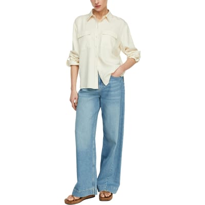 Comma  Blouses Offwhite Size: 34 | Blouses Outlet | Dames | Wit