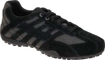 Geox UOMO Snake A - Leren herentrainers U4507A022EK c9999 zwart