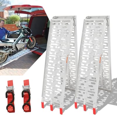 Inklapbare Oprijplaten voor Aanhanger en Voertuigen - 340 kg, 226 cm, Antislip, 2 Stuks