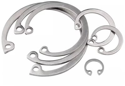 Dailygoods- Borgring Roestvrij Staal - Externe Borgringen - Circlips - C-Clips - Assortiment (10 Stuks) - Bevestigingsmiddelen - Circlip