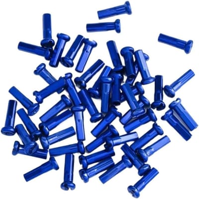 Fiets Spaaknippels - Wiel Nippels - Wiel Reparatie - Duurzaam Koolstofstaal - 50 Stuks - IJzerblauw
