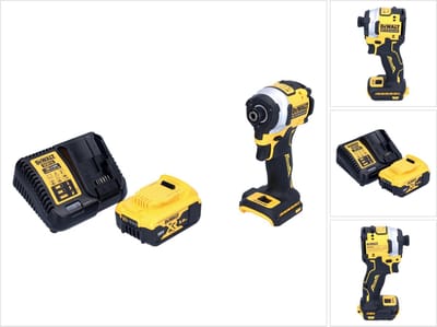 DeWalt DCF 850 P1 accu-slagmoersleutel 18 V 205 Nm 1/4" borstelloos + 1x accu 5,0 Ah + oplader