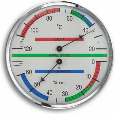 Sauna-Thermo-Hygrometer, Ø 136mm