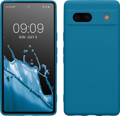 kwmobile telefoonhoesje geschikt voor Google Pixel 7a - Hoesje voor smartphone - Precisie camera uitsnede - In Caribisch blauw