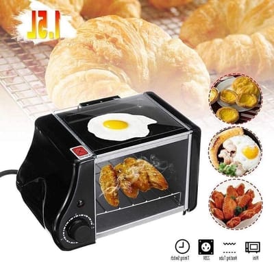 Mini Oven - Keukenmachine - Lekker Koken - Compact en Multifunctioneel - 15 Liter - Zwart