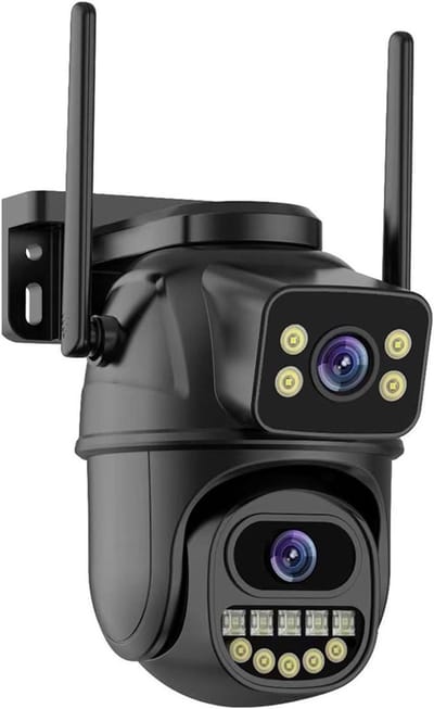 Beveiligingscamera Buiten - HD PTZ Camera - Huisbewaking - AI Auto Tracking - 8MP - Zwart