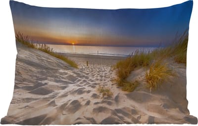 Buitenkussens - Tuin - Duin - Zonsondergang - Horizon - Strand - Gras - 50x30 cm