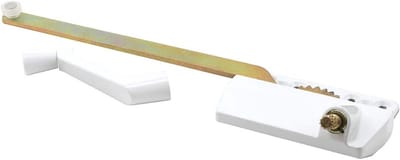 Raam Haspel - Raamopener - Raam Openen - Gietijzer met Staal - 24 cm - Wit