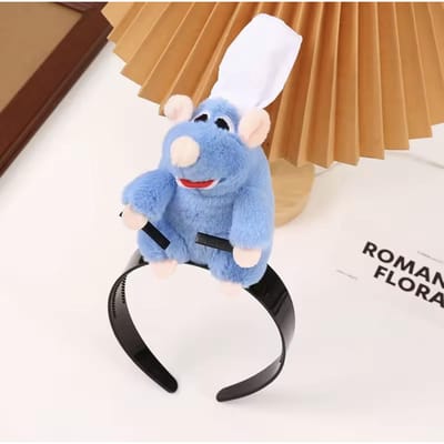 Ratatouille Muis Hoofd Haarband Capybara Grappige Pluche Haar Hoepel Halloween Decor Capibara Vrouwen Haarband Make-up Hoofddeksel Haarspeld gray