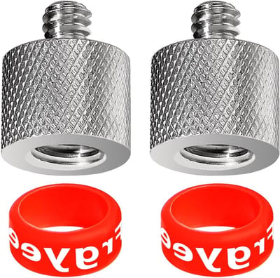 Stainless Steel Tripod Adapter Set van 1/4 naar 3/8, 2 Stuks Camera Schroefadapter van 304 RVS voor Fotografie en Videografie