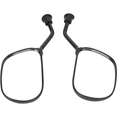 1 Paire Rétroviseurs Moto Rétroviseur Latéral de Guidon Filetage Droit 8mm pour Vélo Électrique black