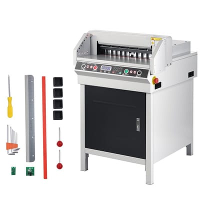 Elektrische papiersnijder - Stapelsnijder - Snijbreedte 45 cm (A3) - Snijdikte 4 cm - Infrarood positionering - LCD-scherm - Elektrische hoekafronding