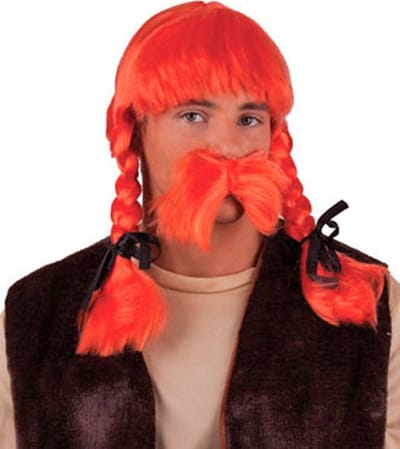 """Oranje Gallier pruik - Verkleedpruik - One size"""