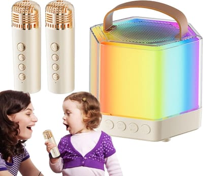 Karaoke Set - Zing Installatie - Feestelijke Optredens - Met RGB Verlichting - 10.4x8.6cm