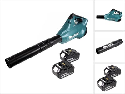 Makita DUB 362 2x18 volt accu bladblazer + 2x 6 Ah accu - zonder lader