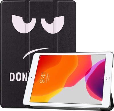 Tablethoes Geschikt voor: Apple iPad Air 2 / iPad 2017 / iPad 2018 Ultraslanke Hoesje Tri-Fold Cover Case - Don't touch