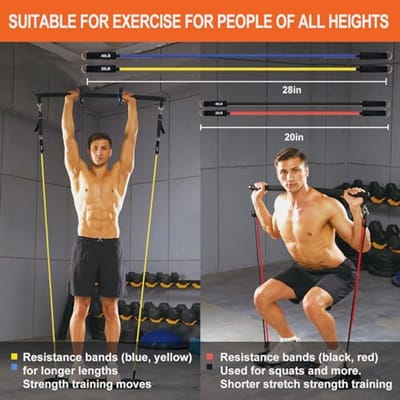 Push Up Board met Weerstandsbanden - Krachttraining en Full Body Workout Apparatuur voor Thuis
