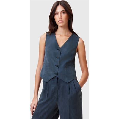 AllSaints Averie Ten Waistcoat Blueberry Blue Taglia: 2 | Gilet Outlet | Donna | Blu