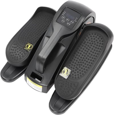 Elektrische Ellipstrainer - Mini Crosstrainer - Thuis Fitness - Afstandsbediening Bediening - Compact Ontwerp - Zwart