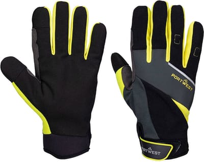 Portwest DX4 LR Snijbestendige Handschoen - Zwart/Geel - XXL
