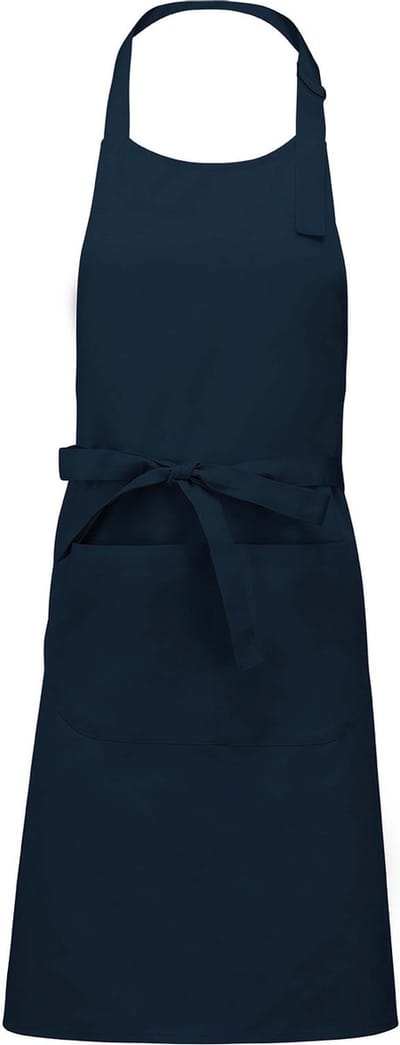 Mijncadeautje - Luxe keukenschort - onbedrukt - "Bistro" - 65 x 90 cm - navy blauw