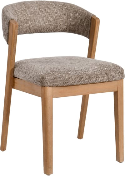PTMD Kael Taupe Dining chair Legacy 3 Dove Rubber Wood - set van 2