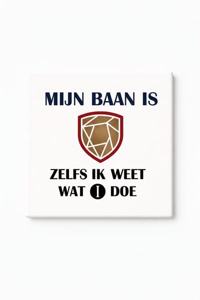 Grappige Tabletop RPG Keramische Tegel – “Mijn Baan Is Zelfs Ik Weet Wat Ik Doe” Dobbelsteen Gamer Quote Decoratieve Cadeau Tegel