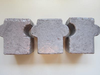 ZoeZo Design - 3 stuks - vaas - vaasjes - set van 3 - beton - puzzelvaas - robuust - stoer - sober - grijs