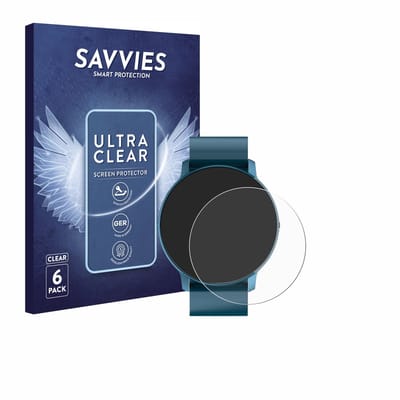 Savvies - Screenprotector voor ZenWatch Watch 1 - Folie Beschermfolie transparant 6 Stuks