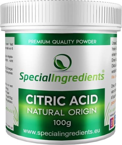 Citroenzuur Poeder - 25 kg - Citric Acid - Geschikt voor Veganisten, Vegetariërs - Hersluitbare Pot - Recycled Plastic