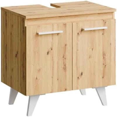DailySupplies® Wastafel Onderkast Met Uitsparing - Wasbak Kast - Badkamermeubel - Artizan eiken