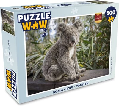 Puzzel Koala - Hout - Planten - Kids - Jongens - Meiden - Legpuzzel - Puzzel 500 stukjes