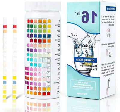 Drinkwaterteststrips 16-in-1 voor waterkwaliteit, totale hardheid, nitraat, lood en koper analyseren