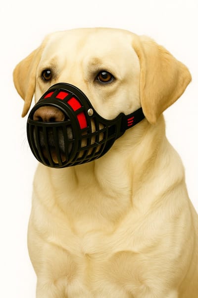Muilkorf honden – Flamingo Silas Zwart L – verstelbaar & comfortabel – voor middelgrote tot grote honden